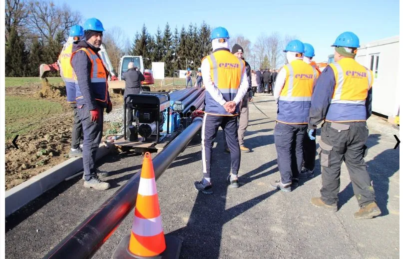 Mayor Andrović attended a press conference and a tour of the beginning of works on the construction of a drainage system within the Slatina agglomeration project
