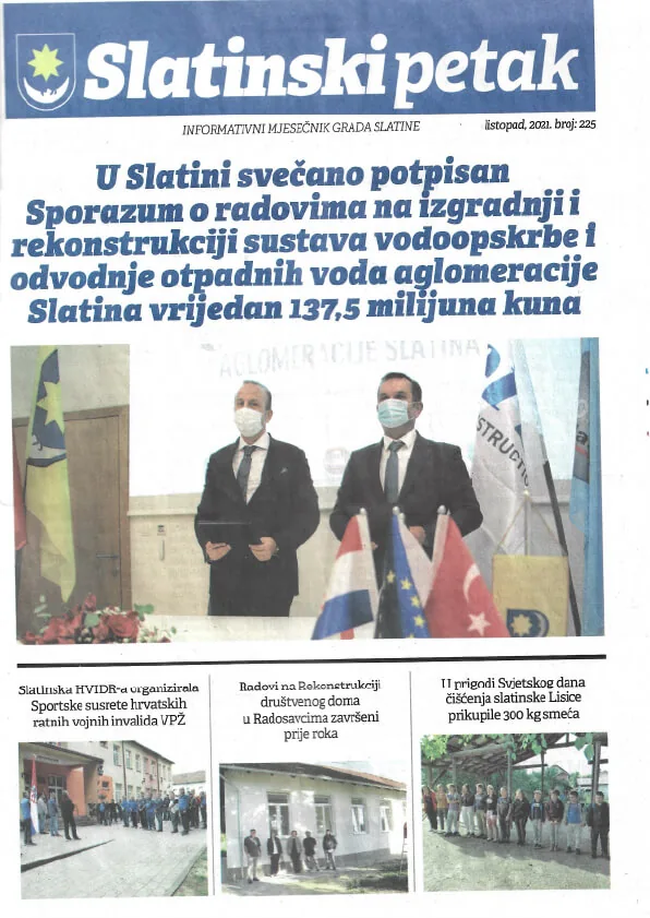 ERSA ist mit dem Infrastrukturprojekt Slatina in europäischen Zeitungen und im Fernsehen präsent